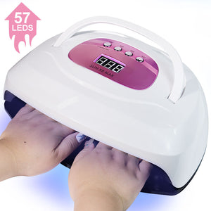 LED UV Lamp Nail Dryer 57 PCS LEDs Fast Drying Nail Gel Polish Manicure Gel Lamp With Motion Sensing LCD Display