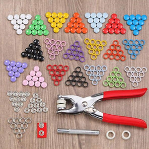 9.5MM Hollow Color Five Prong Button